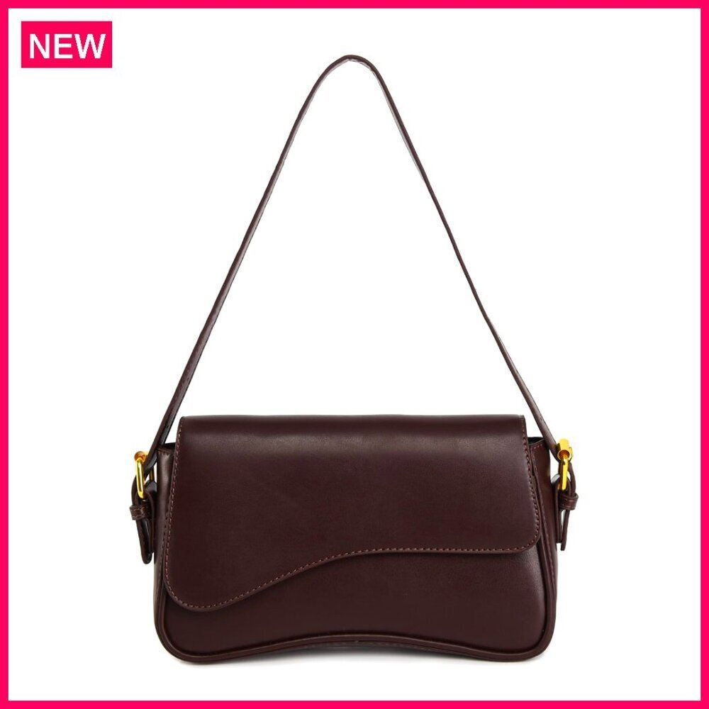 PU Leather Tote Bag with Removable Straps, Magnetic Closure, 9.8x5.3x2.6